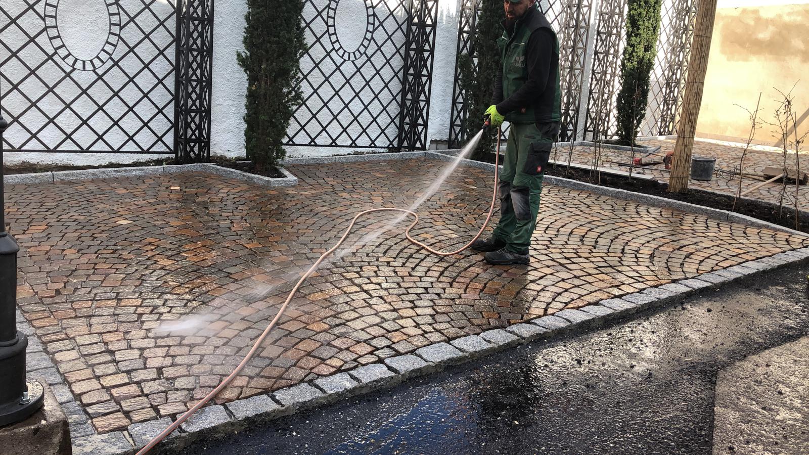 Granit Pflasterarbeiten Einfahrt